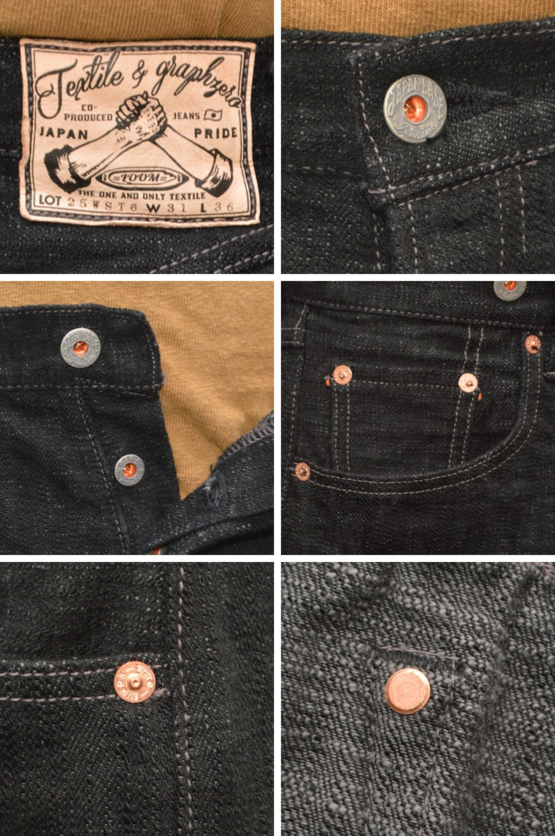 graphzero "GZ-HRJSK-BK" Skein dyeing(Kasezome) Heritage Jeans