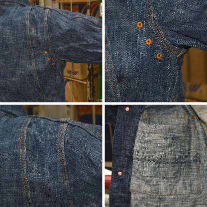 graphzero "GZ-KSCA-G.ID" 15oz Kasesome Coveralls (Hank Dyeing Coveralls)