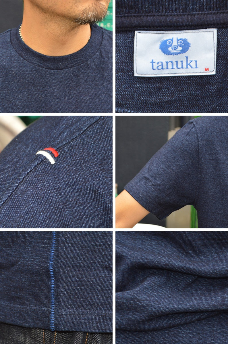 tanuki "HS5035S" Indigo Crew Neck Heavy T-shirt