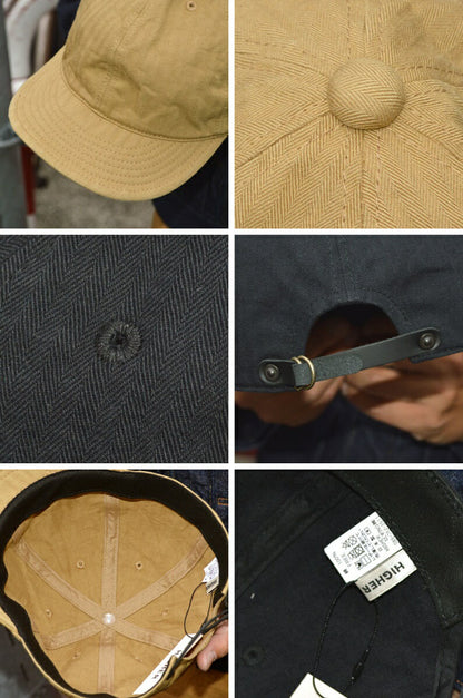 HIGHER ”HT20004” VINTAGE HERRINGBONE CAP