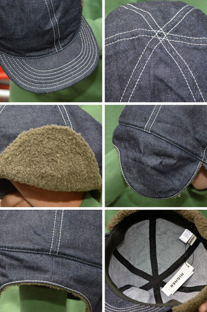 HIGHER ”HT21023” DENIM HUNTER CAP