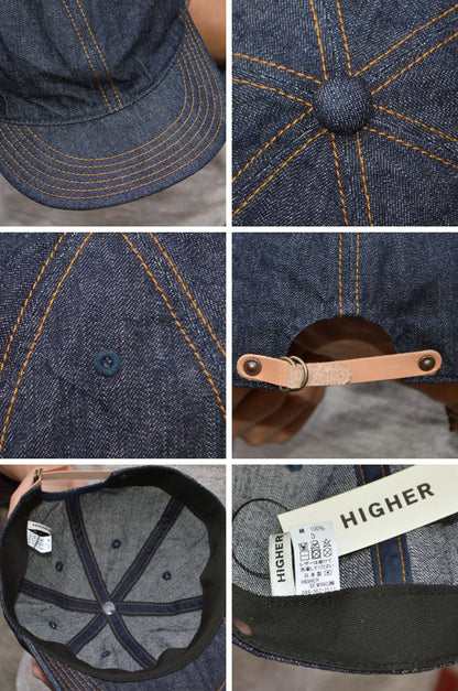 HIGHER "HO25005C" LONG BRIM CAP(Denim)