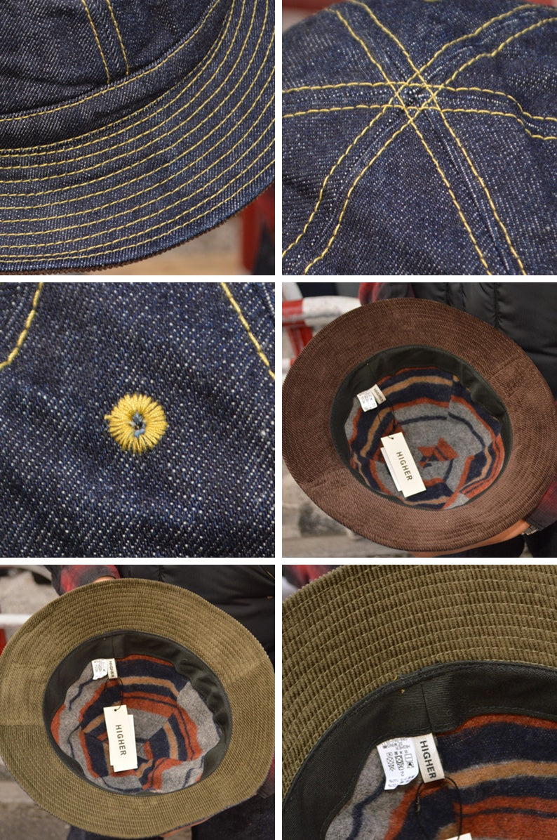 HIGHER ”HT25025” Denim × Blanket Lining Hat