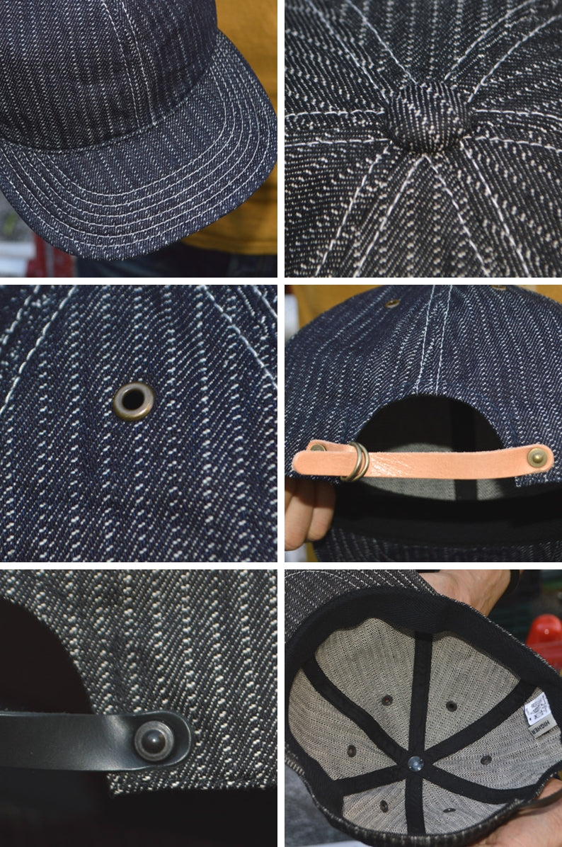 HIGHER ”HT26043” STRIPE JACQUARD DENIM CAP