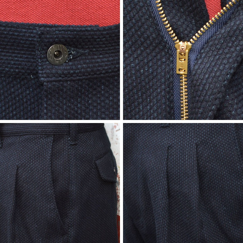 JAPAN BLUE JEANS "JBSP1004" 11oz Indigo Sashiko Jaguard Tuck Shorts