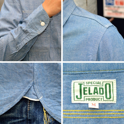 JELADO "JP94112" Smoker Shirt Indigo Chambray