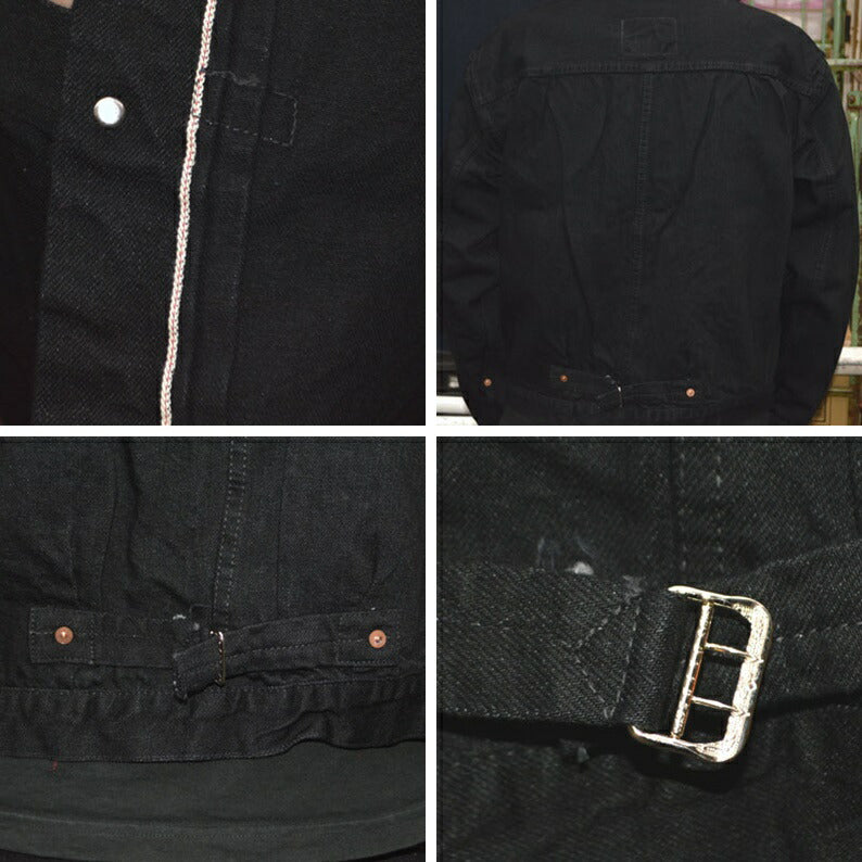 TCB jeans "Late S40's Jacket BKBK" 14oz 40's BLACK DENIM JACKET