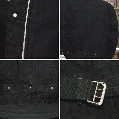 TCB jeans "Late S40's Jacket BKBK" 14oz 40's BLACK DENIM JACKET