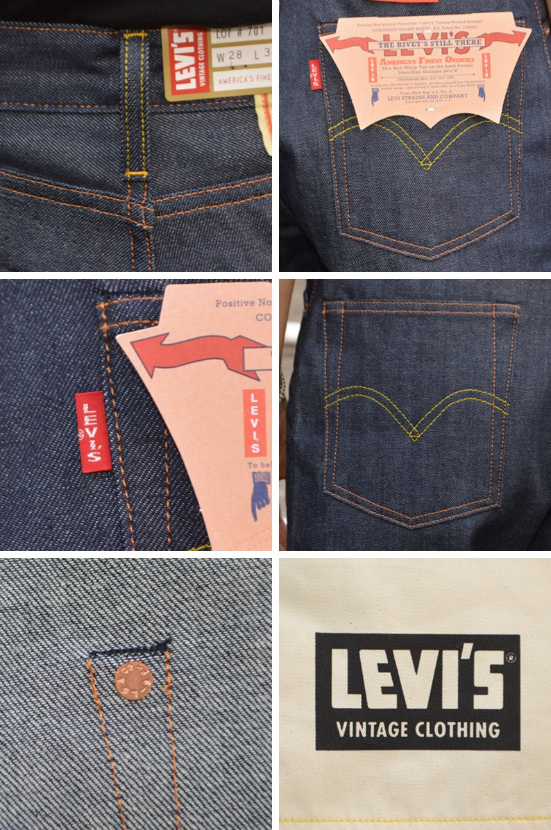 LEVI'S VINTAGE CLOTHING  "50701-0036" 1950s 701 JEANS (organic cotton)