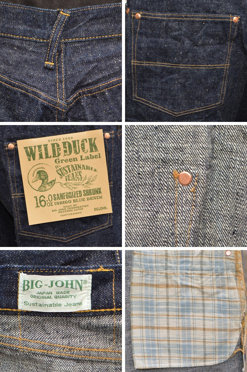 BIG JOHN "M1012RC" GR LABEL WILD DUCK JEANS