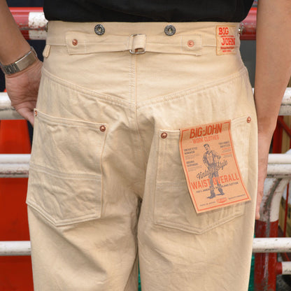BIG JOHN "M101-66" 13oz WAIST OVERALL NATURAL