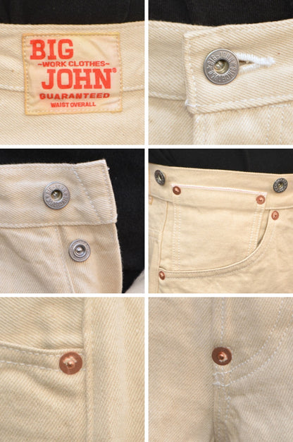 BIG JOHN "M101-66" 13oz WAIST OVERALL NATURAL