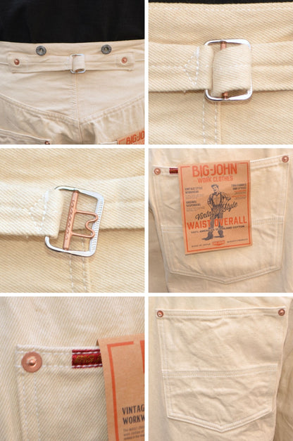 BIG JOHN "M101-66" 13oz WAIST OVERALL NATURAL
