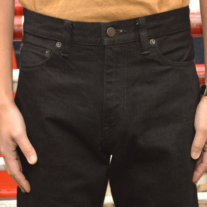 MOMOTARO JEANS "MMJZ1201" #200 CLASSIC TAPERED BLACK ZIPPER  15.7oz