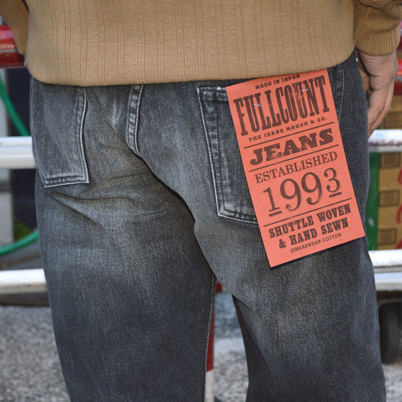 FULL COUNT "0105BKHW" Wide Black Selvedge Denim Dartford