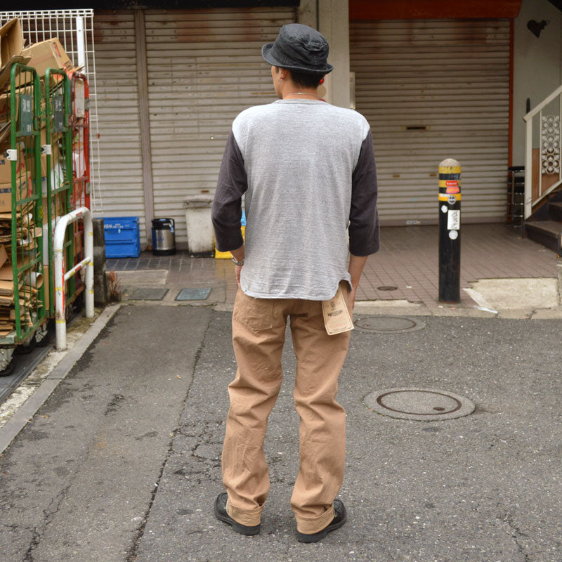 Black Friday!! 30%OFF!! ONI DENIM "022ZR-SCKB" 9.5oz Selvedge Chino khaki Beige denim Relax Straight