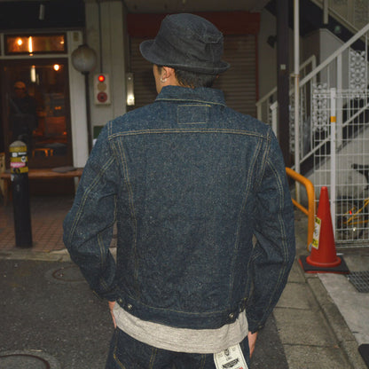 ONI DENIM "02527P-CCD-Kabuki" 15oz Crushed Concrete Denim kabuki Selvedge Type3 Jacket