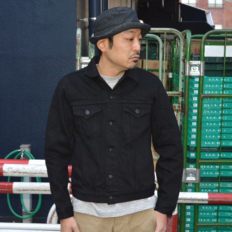 ONI DENIM "02527P-ZR-BKBK" 0oz Oni Secret Black Denim Type3 Jacket