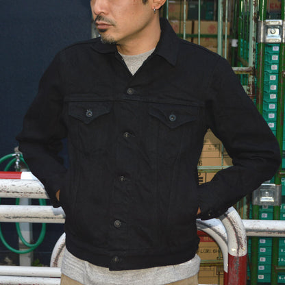 ONI DENIM "02527P-ZR-BKBK" 0oz Oni Secret Black Denim Type3 Jacket