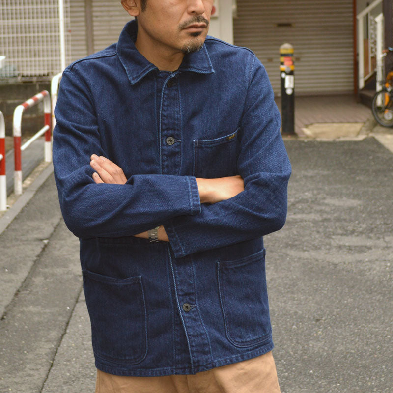 ONI DENIM "03501-3×3IDT" Indigo Twill Bio Wash Coverall