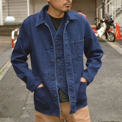 ONI DENIM "03501-3×3IDT" Indigo Twill Bio Wash Coverall