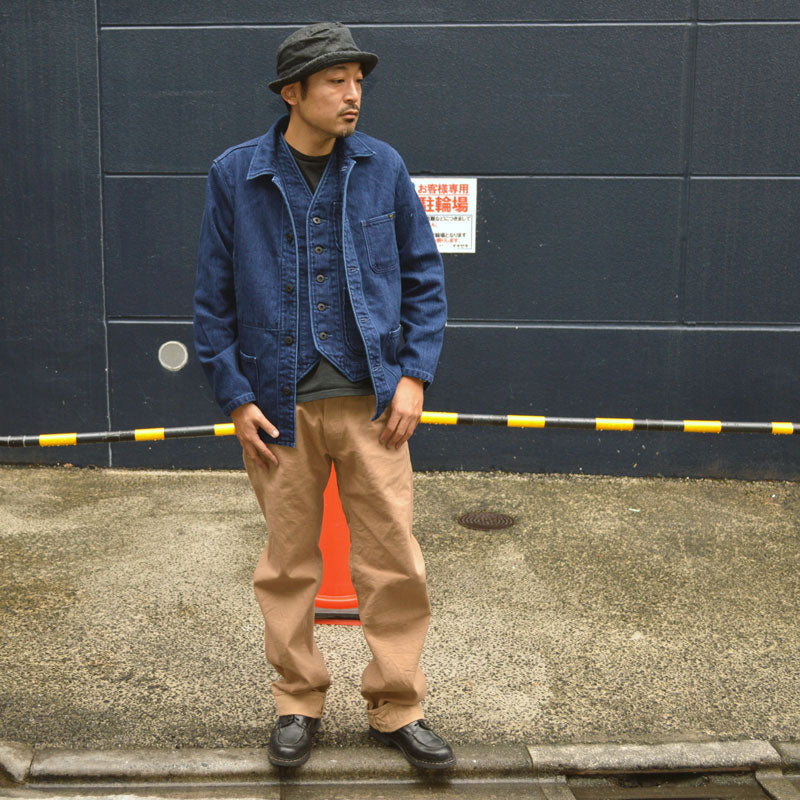 ONI DENIM "03501-3×3IDT" Indigo Twill Bio Wash Coverall