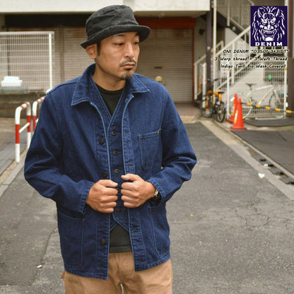 ONI DENIM "03501-3×3IDT" Indigo Twill Bio Wash Coverall