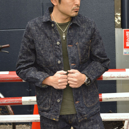 ONI DENIM "03502-ONI Kasuri" 17oz ONI Kasuri Denim Coverall