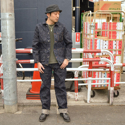 ONI DENIM "03502-ONI Kasuri" 17oz ONI Kasuri Denim Coverall