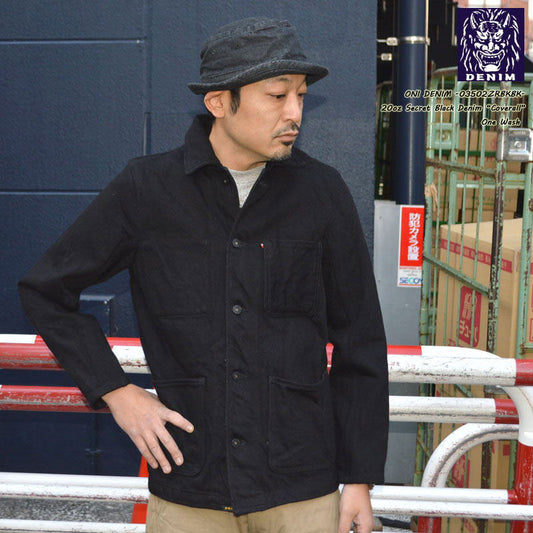 ONI DENIM "03502ZR-BKBK" 0oz Oni Secret Black Denim Coverall