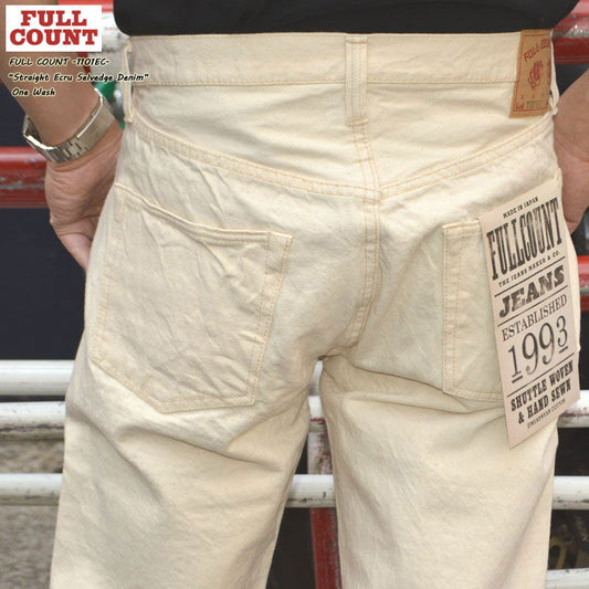 FULL COUNT "1101EC" Straight Ecru Selvedge Denim