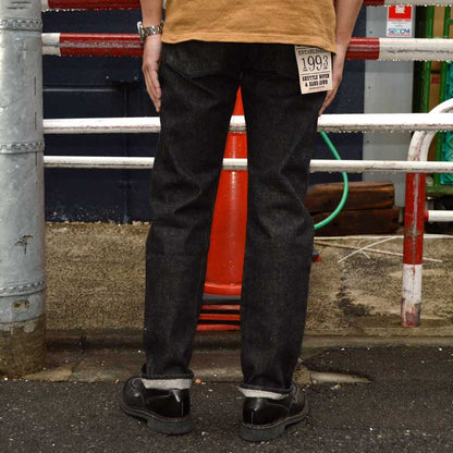 FULL COUNT "1108BK" Slim Straight Black Selvedge Denim