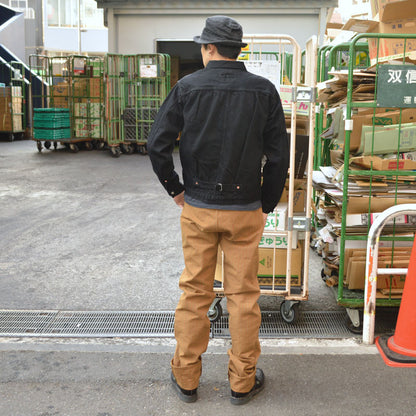 GREENEBAUM OVERALLS (WARE HOUSE) "1228" 1874 3POCKET HEAVY LEATHER BOUND OVERALL (DUCK STRIPE)