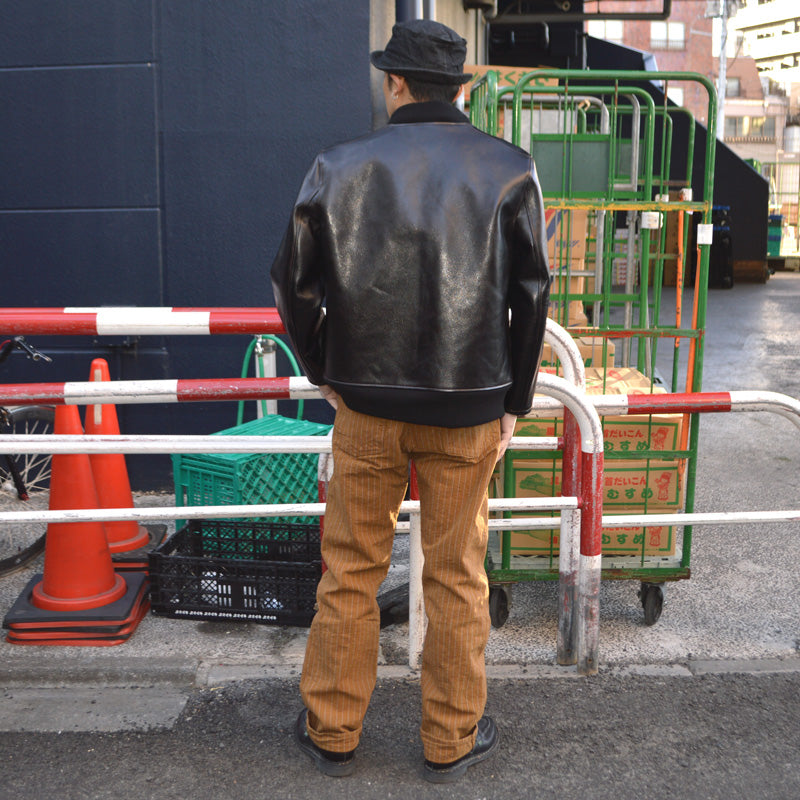 GREENEBAUM OVERALLS (WAREHOUSE) "1229" 1900 4POCKET HEAVY LEATHER BOUND OVERALL (DUCK STRIPE)