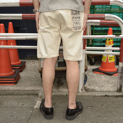 FULL COUNT "1904EC" 5POCKET ECRU DENIM SHORTS