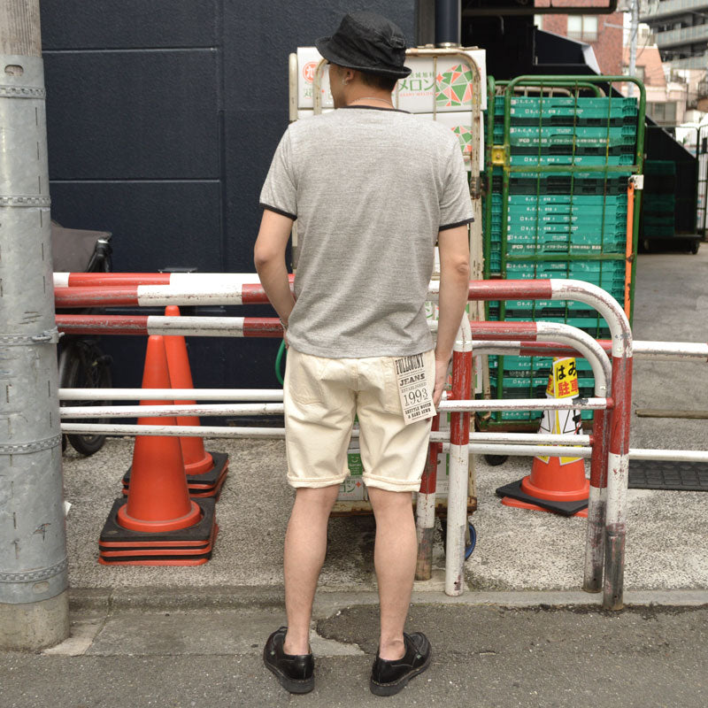 FULL COUNT "1904EC" 5POCKET ECRU DENIM SHORTS
