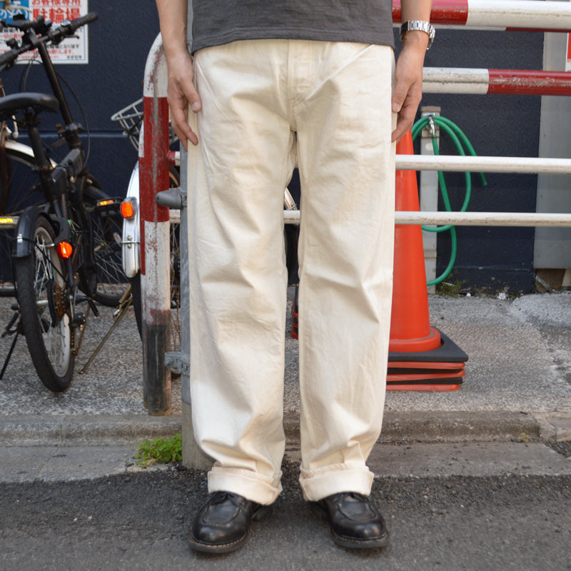 ONI DENIM "200-ECRU" 12.4oz OrganicCotton Selvedge Denim Wide Straight