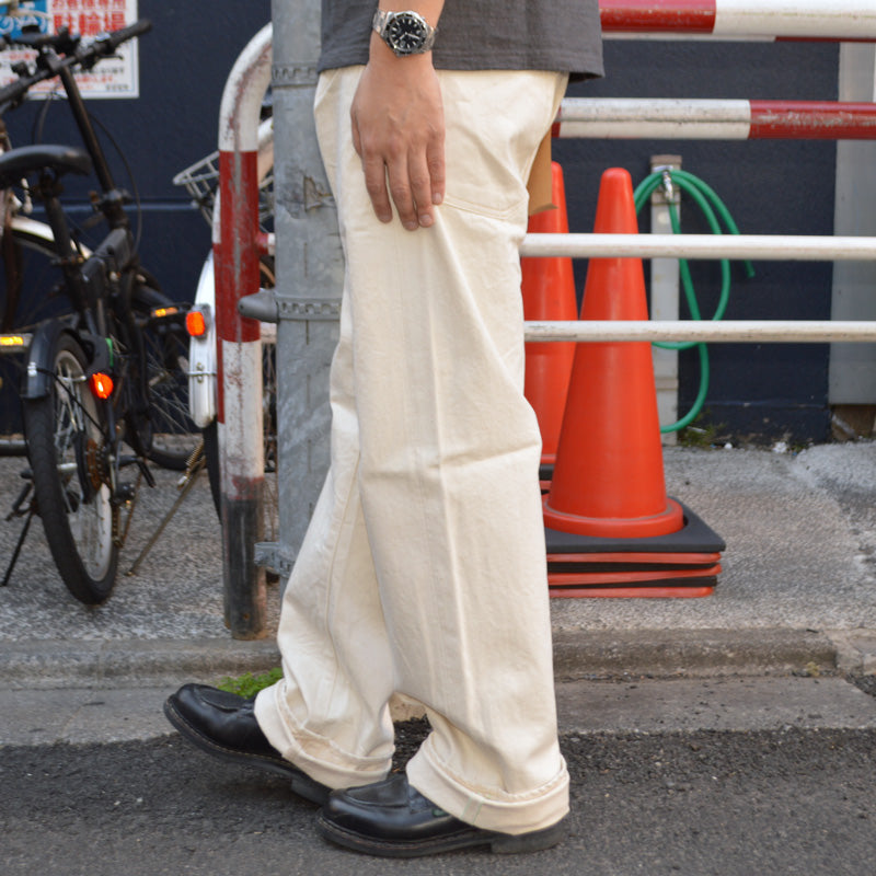 ONI DENIM "200-ECRU" 12.4oz OrganicCotton Selvedge Denim Wide Straight