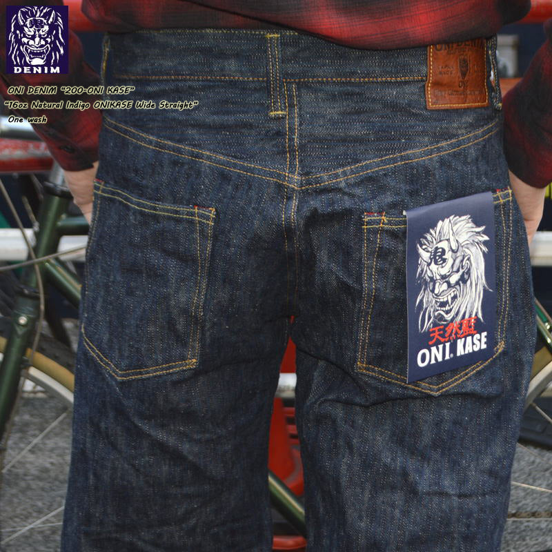 ONI DENIM "200-ONI KASE" 16oz Natural Indigo ONIKASE Wide Straight