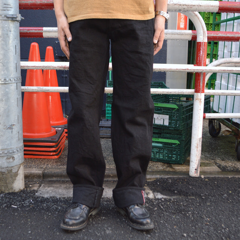 ONI DENIM "200ZR-BKBK" 20oz Secret Black Denim Wide Straight