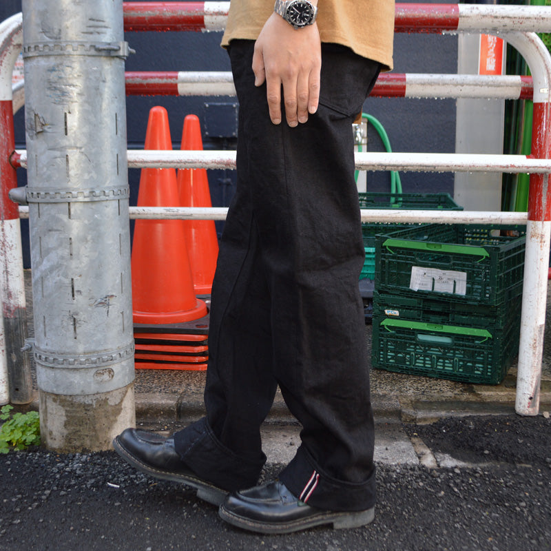 ONI DENIM "200ZR-BKBK" 20oz Secret Black Denim Wide Straight