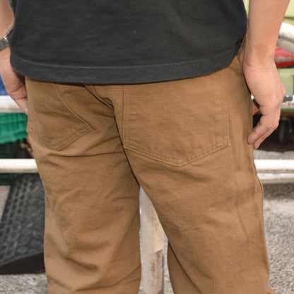 ONI DENIM "207-HOX" Baker Pants 13oz Sultur Dye Oxford "Brown Khaki /Olive Brown"