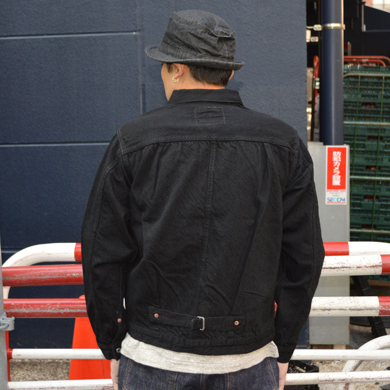 TCB jeans "20's Jacket BKBK" 12.5oz 20's BLACK DENIM JACKET 1st type