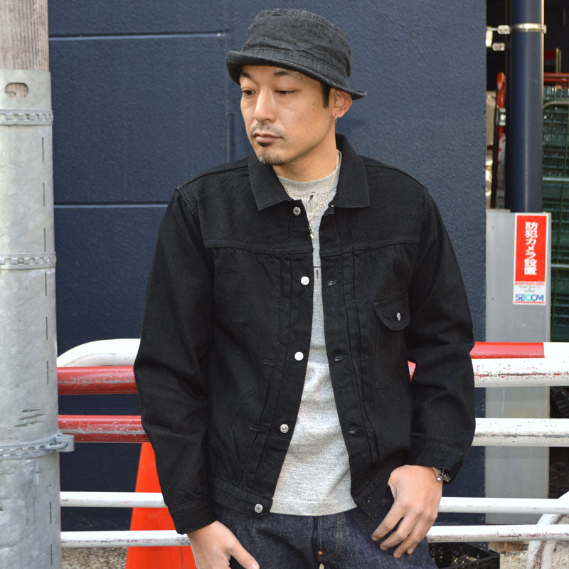 TCB jeans "20's Jacket BKBK" 12.5oz 20's BLACK DENIM JACKET 1st type