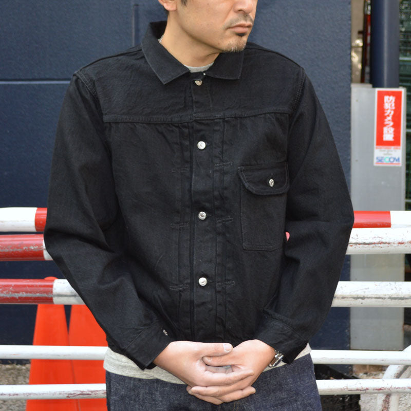 TCB jeans "20's Jacket BKBK" 12.5oz 20's BLACK DENIM JACKET 1st type