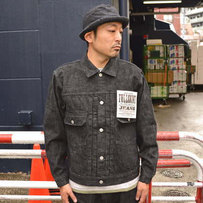 FULL COUNT "2102BK" 13.7oz Type 2 Black Denim Jacket