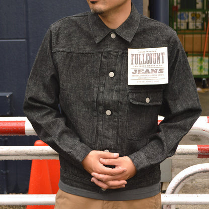FULL COUNT "2107BK" 13.7oz Type 1 Black Denim Jacket