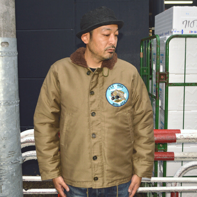 WAREHOUSE "Lot.2181" NAF1168 N-1 WINTER JACKET KHAKI (NXs-1404) USS ROCK AGSS-274 WWII Submarine