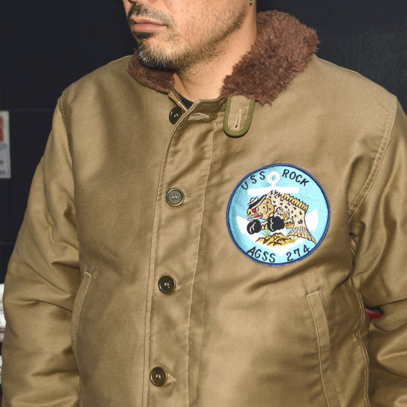 WAREHOUSE "Lot.2181" NAF1168 N-1 WINTER JACKET KHAKI (NXs-1404) USS ROCK AGSS-274 WWII Submarine
