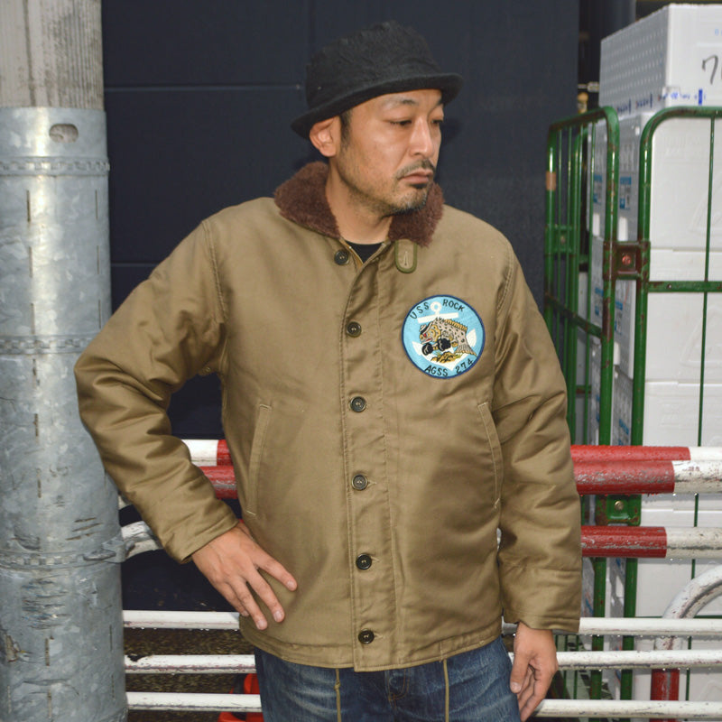 WAREHOUSE "Lot.2181" NAF1168 N-1 WINTER JACKET KHAKI (NXs-1404) USS ROCK AGSS-274 WWII Submarine